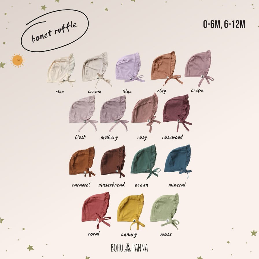 MOOYAPOYA BOHOPANNA bonnet ruffle