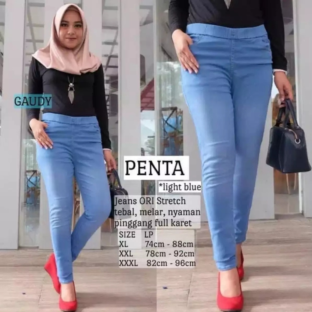 Celana Panjang & Legging, Celana Panjang Wanita, Celana Panjang Jeans, Street, Slim