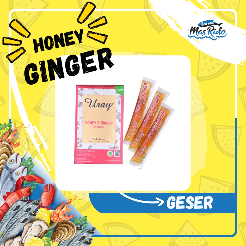 

Madu Uray Honey Stick Sachet Ginger Madu Hutan Murni Isi 10 Stick