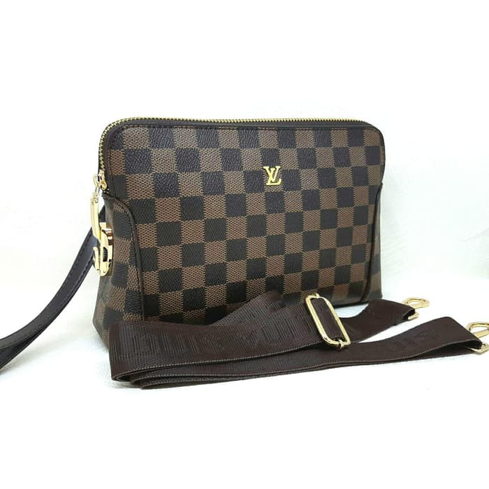 S79F1 Tas Tangan Pria Import Clutch Handbag Cowok    Clutch Multifungsi Lv Oval Premium Numlock Pro