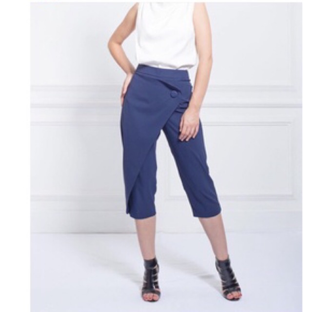 bloom apparels button pant sky blue size M