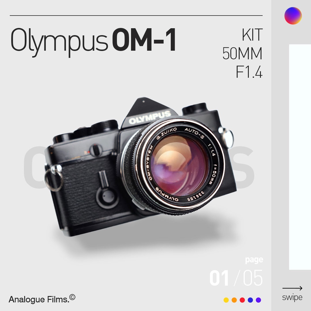 Kamera Analog SLR Olympus OM-1 Black Mulus Normal 