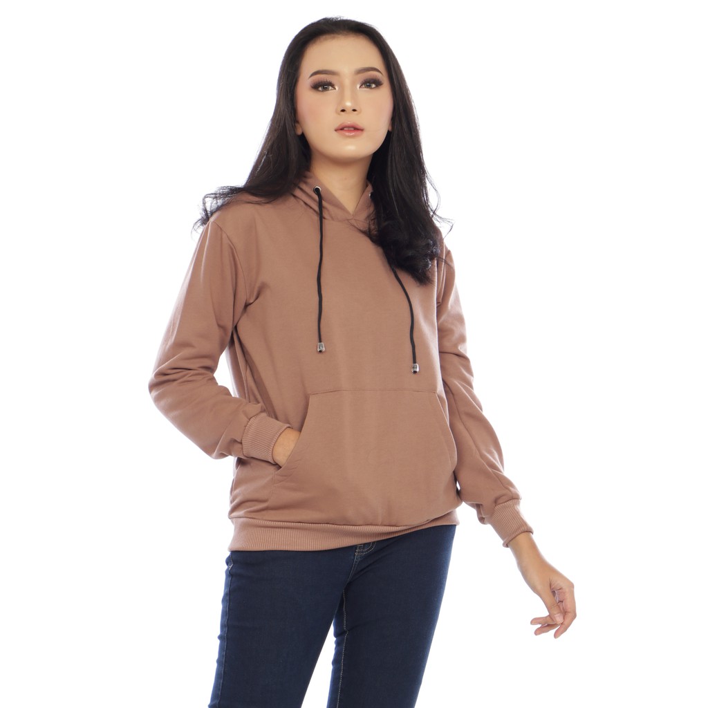 Sweater Wanita Kekinian Hoodie Polos