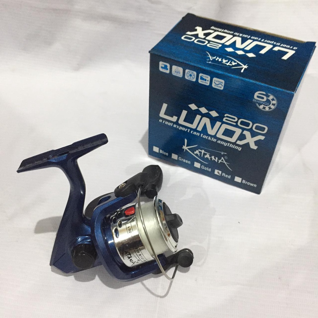 Reel Katana Lunox200 6 Bearings dan sudah diisi senar