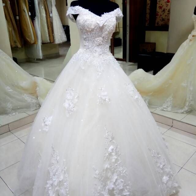 Gaun Pengantin Mewah Import