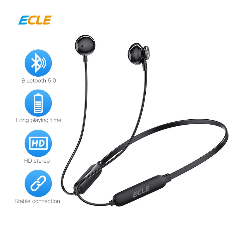 (NEW) Wireless Sports Earphones Sweatproof/Headset Bluetooth 5.1 Neckband Stereo with Magnetic Buds