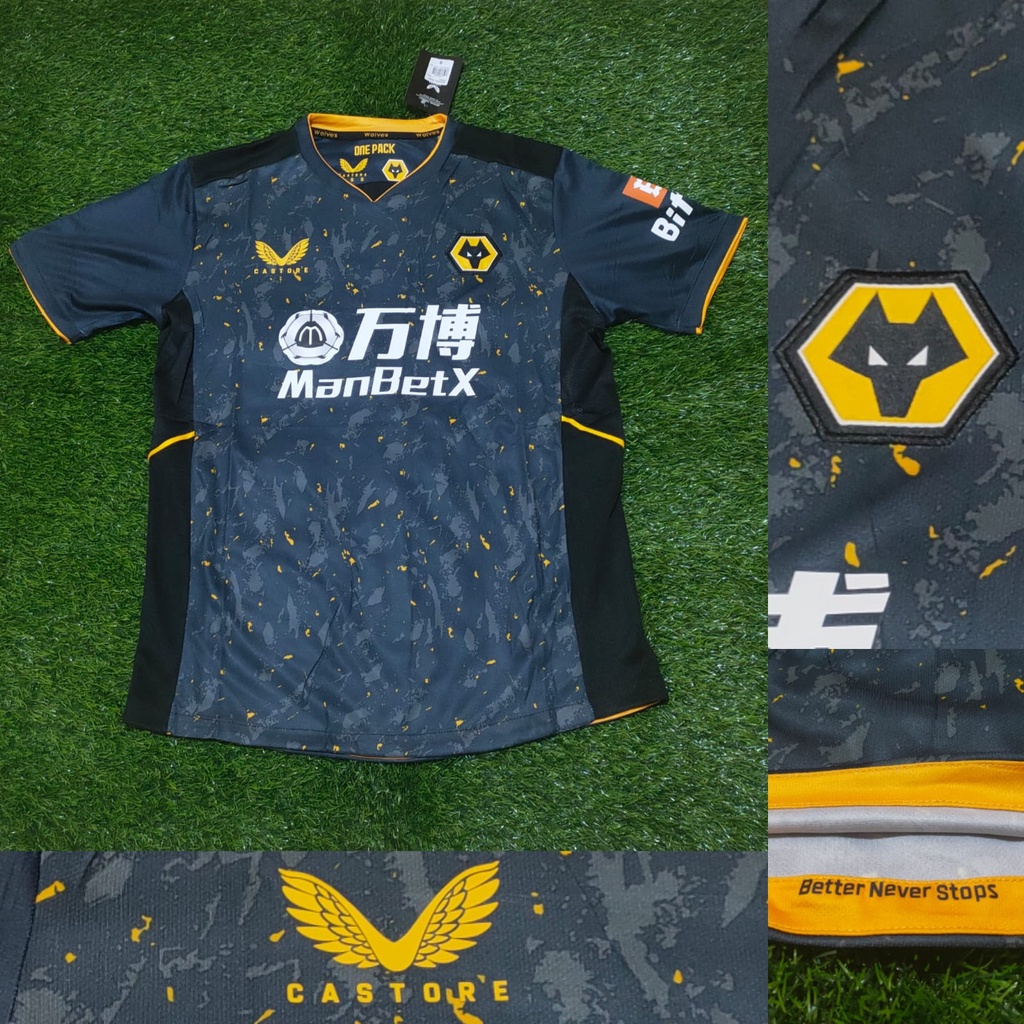 Jersey bola jersey Wolves AWAY 21/22 gradeori highquality import thailand baju bola wolves AWAY terb