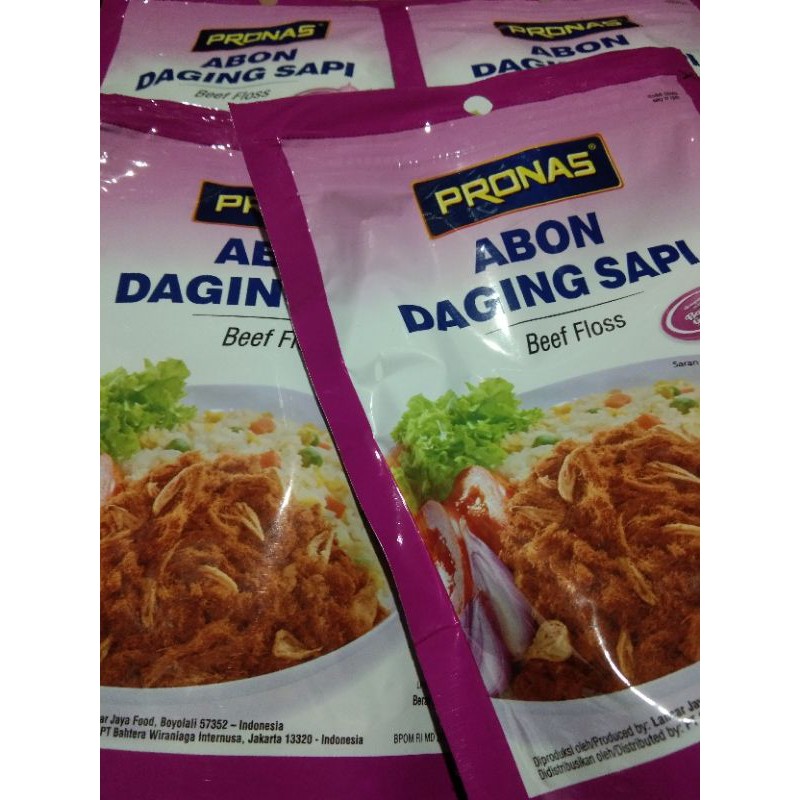 

Abon Daging Sapi Asli 100 gram Merk Pronas 100 gr Dengan Bawang Goreng