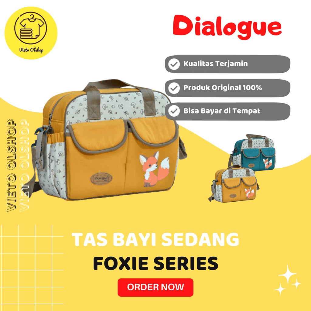Tas Bayi Ukuran Sedang Selempang Jinjing Perlengkapan Travelling Anak Bayi Tempat Botol Susu Bayi Wa