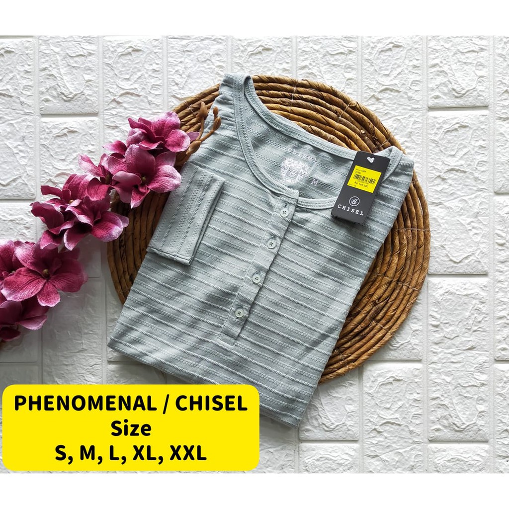 Kaos Lengan Panjang Phenomenal-Chisel-Nevada TERLARIS - Kaos Cewek Murah Premium