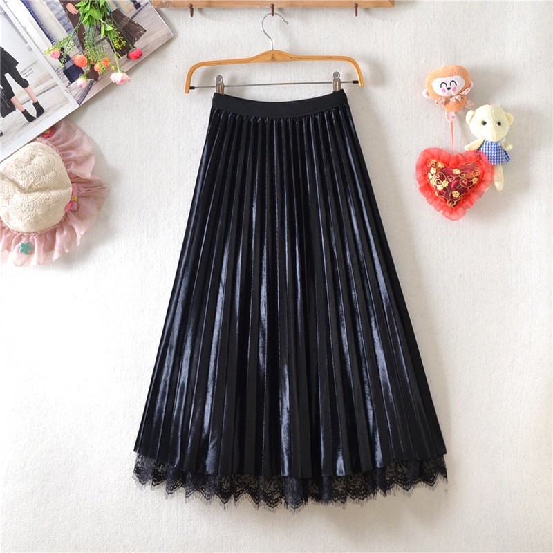 Double Face Lace Velvet Tutu Skirt Import Premium 8801 ( Rok Tutu Bolak Balik ) [ Bisa COD ]