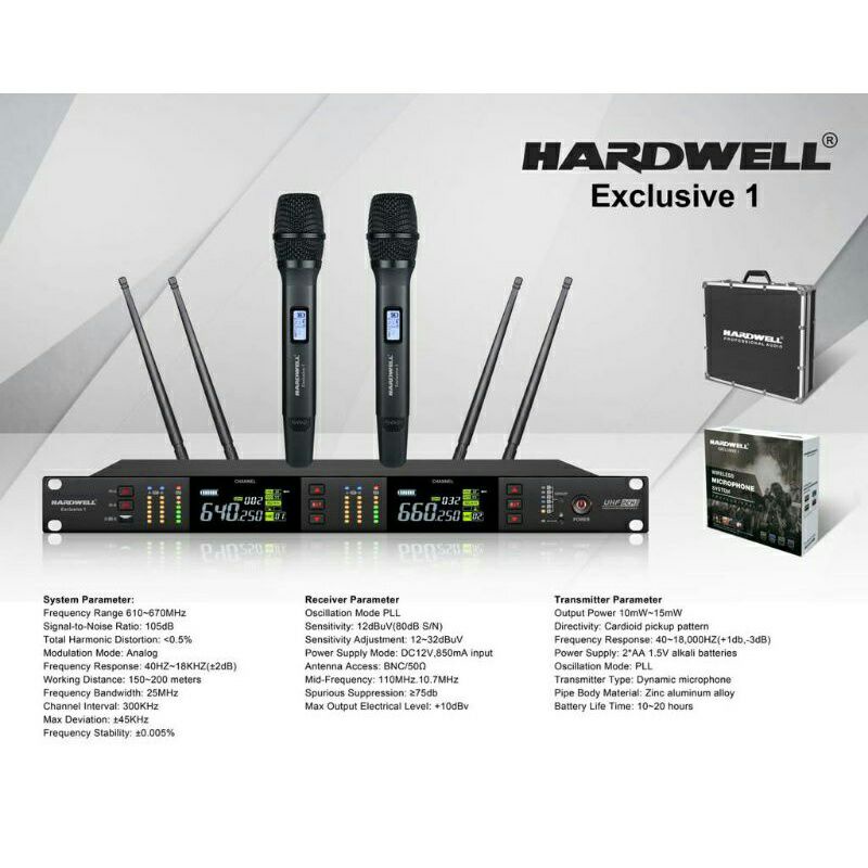 Mic Wireless Hardwell EXCLUSIVE 1 Free Hardcase Original
