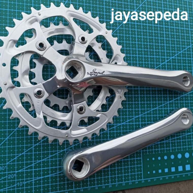 ((A-ONU_☛)) crank sepeda crank sugino impel full alloy 22T 32T 42T made in Japan-murah