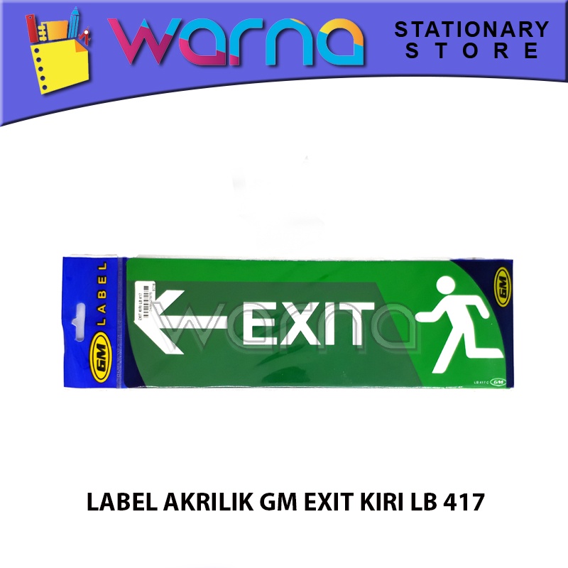 

LABEL ACRYLIC GM EXIT KIRI LB 417