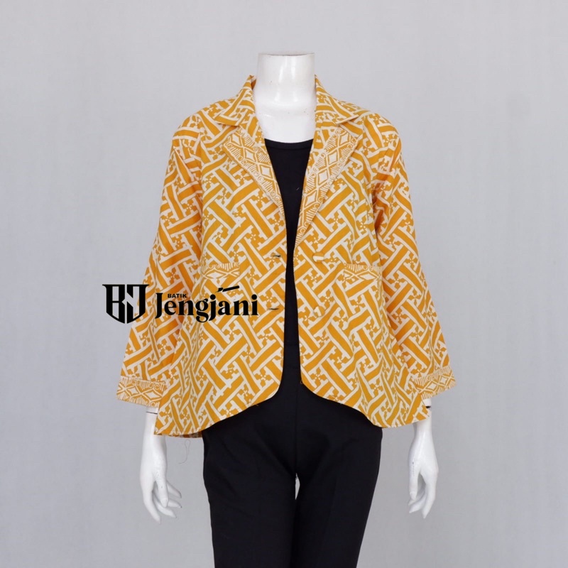 Blazer Batik Nagita | Vest Batik Kekinian | Bolero Batik Kantor Seragam