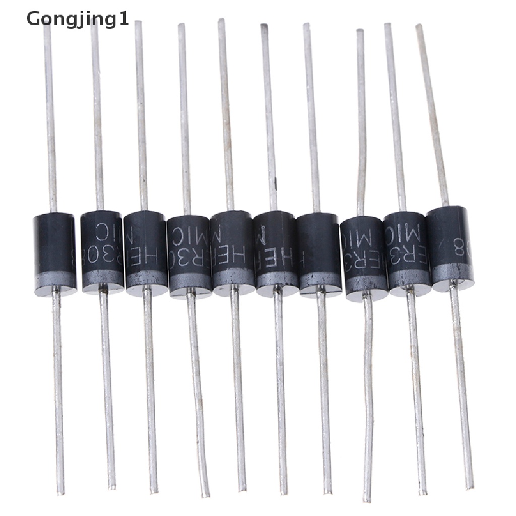 Gongjing1 10pcs Her308 Her 308 Rectifier Diode 3a 1000v Do-27