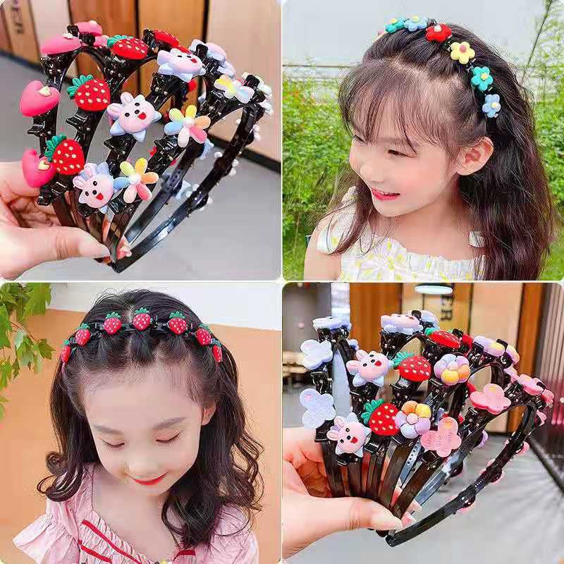 JY B19 Bando Jepit Fashion Rambut 2 in 1 Aksesoris Rambut Wanita Anak Dewasa Lucu Karakter