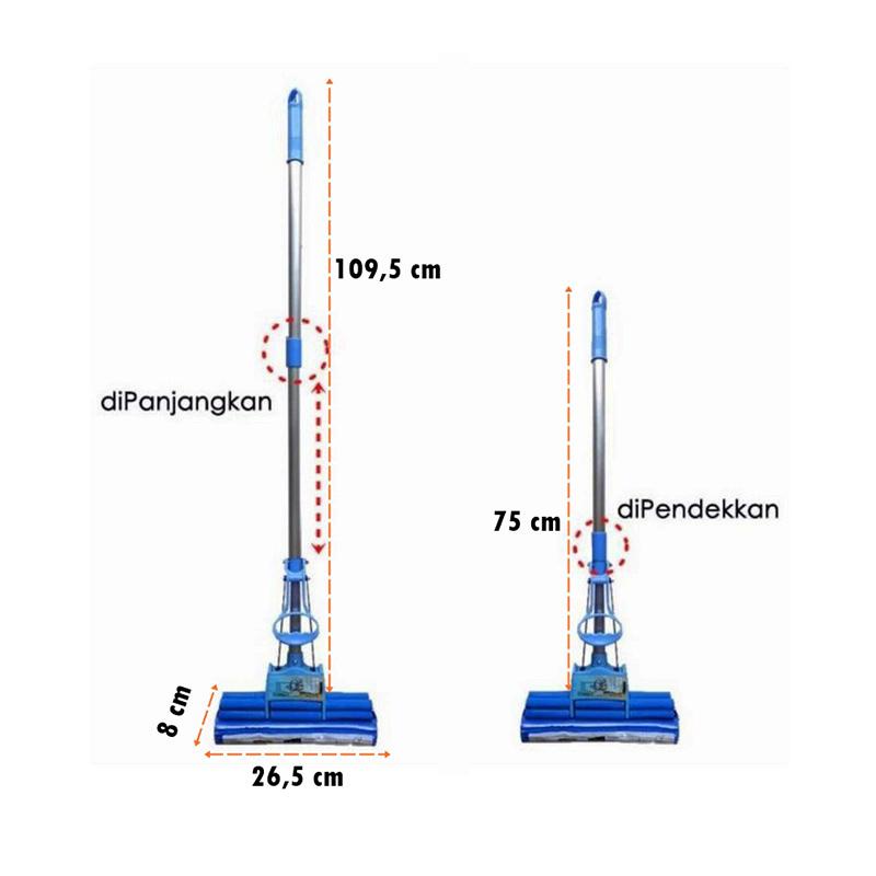 Alat Pel Lantai Busa Q2-103 Mop Q2 Sodok Pel