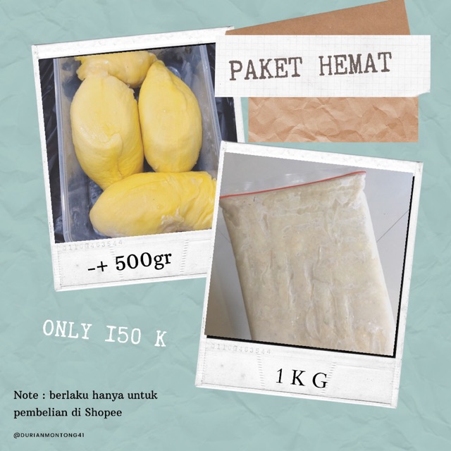 

PAKET HEMAT MONTONG PREMIUM SULAWESI & DAGING DURIAN 1KG