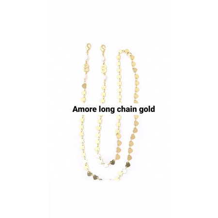 Buttonscarves the everything monogram long chain (monogram, amore, pearl) strap masker buttonscarves