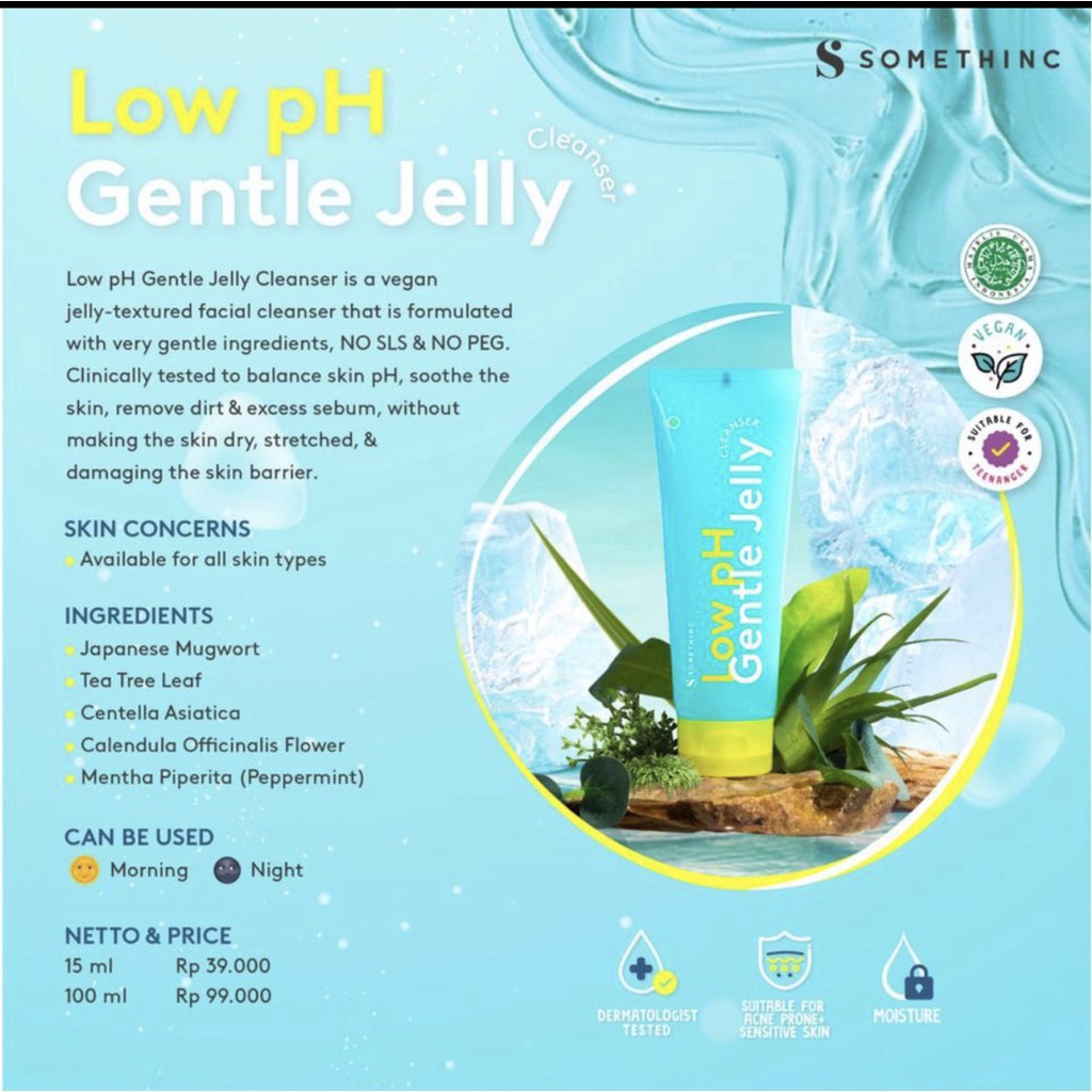 SOMETHINC Low pH Gentle Jelly Cleanser 100ML 15ML 350ML