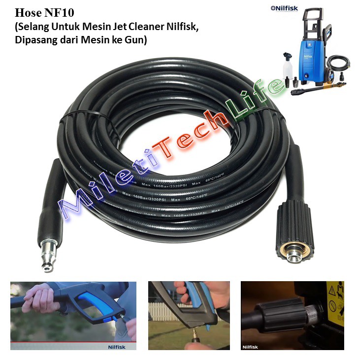 Selang Hose NF10 Panjang 10meter for Nilfisk Jet Cleaner C100 C110 C120 C125 C130