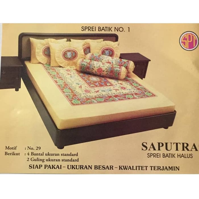 Saputra Sprei Batik 180x200 Full Katun Motif 29 / Seprai No 1