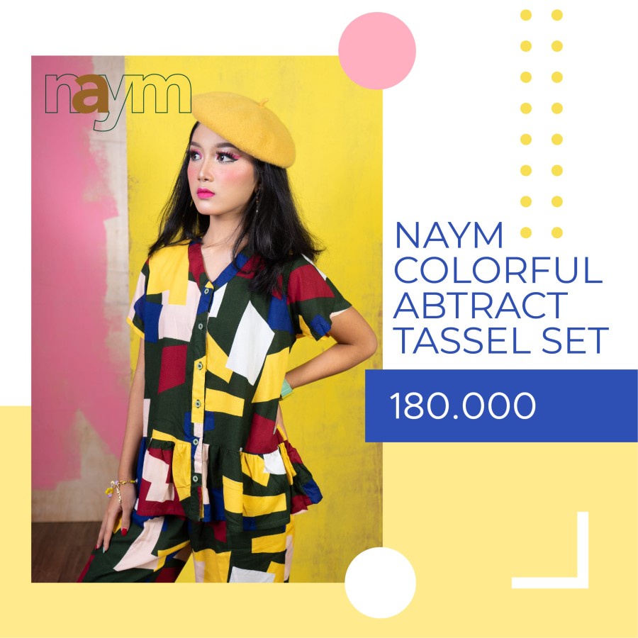 NAYM COLORFUL ABSTRACT TASEEL SET