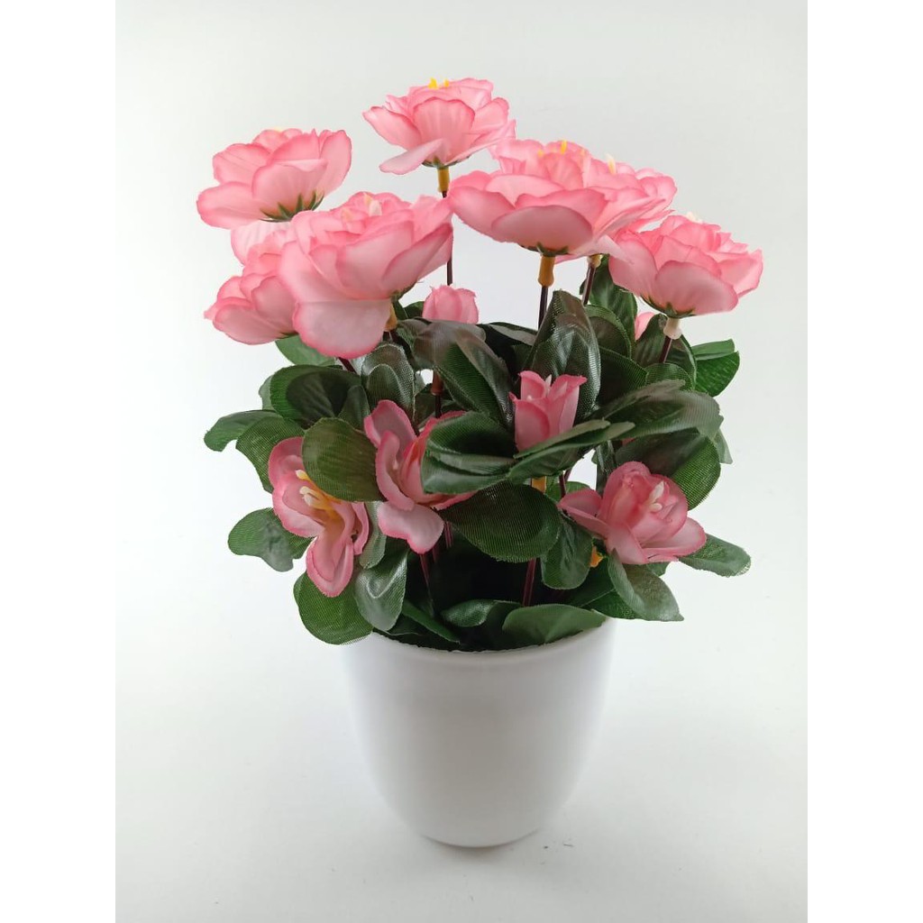 COD BUNGA PLASTIK BUNGA PAJANGAN IMITASI BUNGA ARTIFISIAL BUNGA MAWAR  TANAMAN HIAS  BR2211-PINK