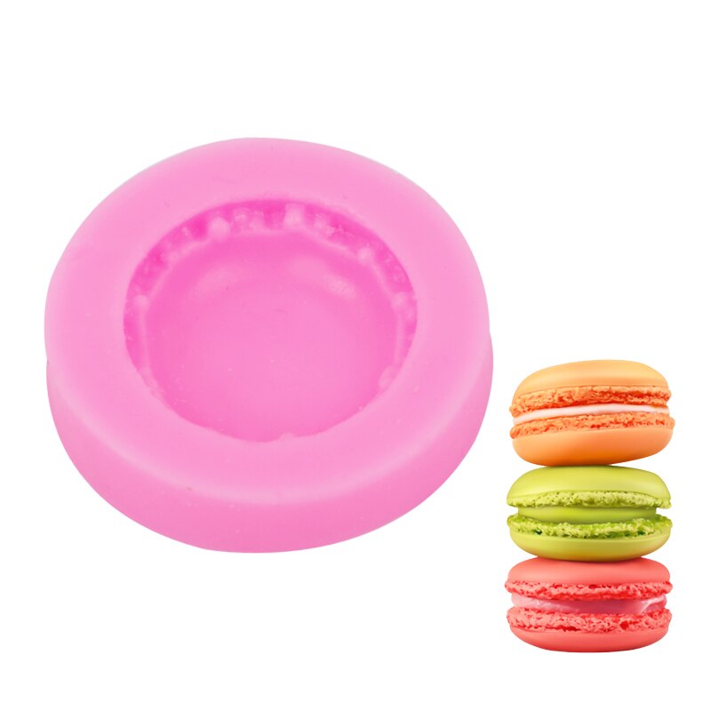 Cetakan Bentuk Hamburger Macaron Mini Bahan Silikon Untuk Dekorasi Kue / Cokelat / Pudding