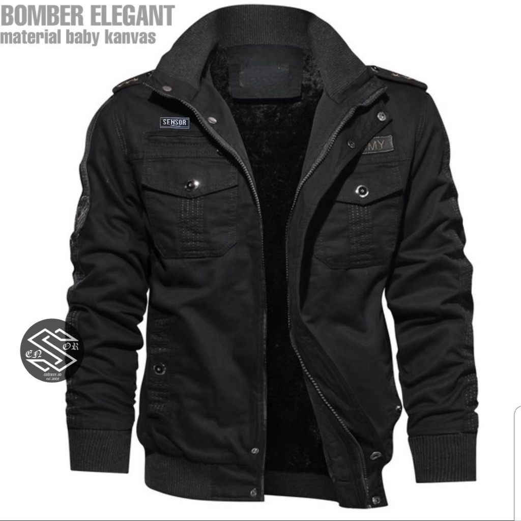 Jaket bomber pria ELEGANT original / jaket pria bahan KATUN IMFORT