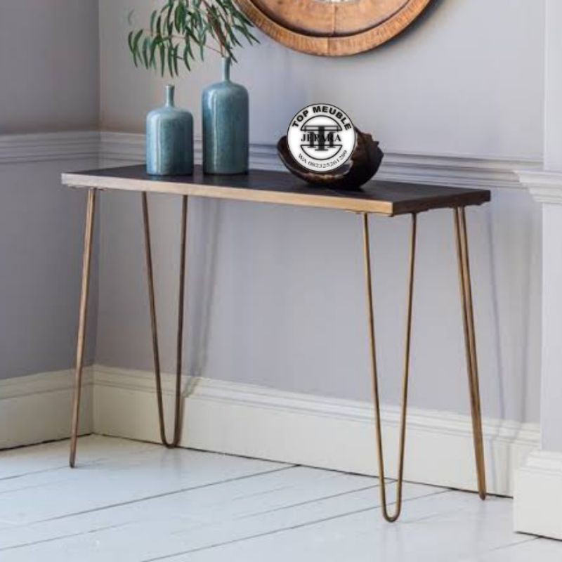 MEJA KONSOL HARPIN MEJA KAKI BESI