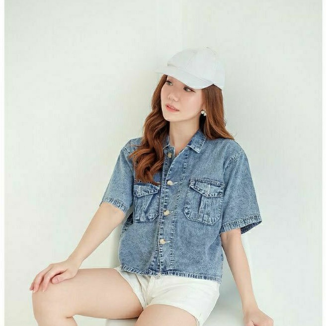 short denim shirts