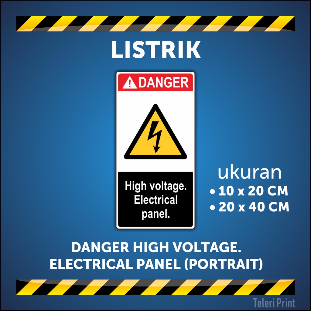

Stiker DANGER HIGH VOLTAGE. ELECTRICAL PANEL (PORTRAIT)
