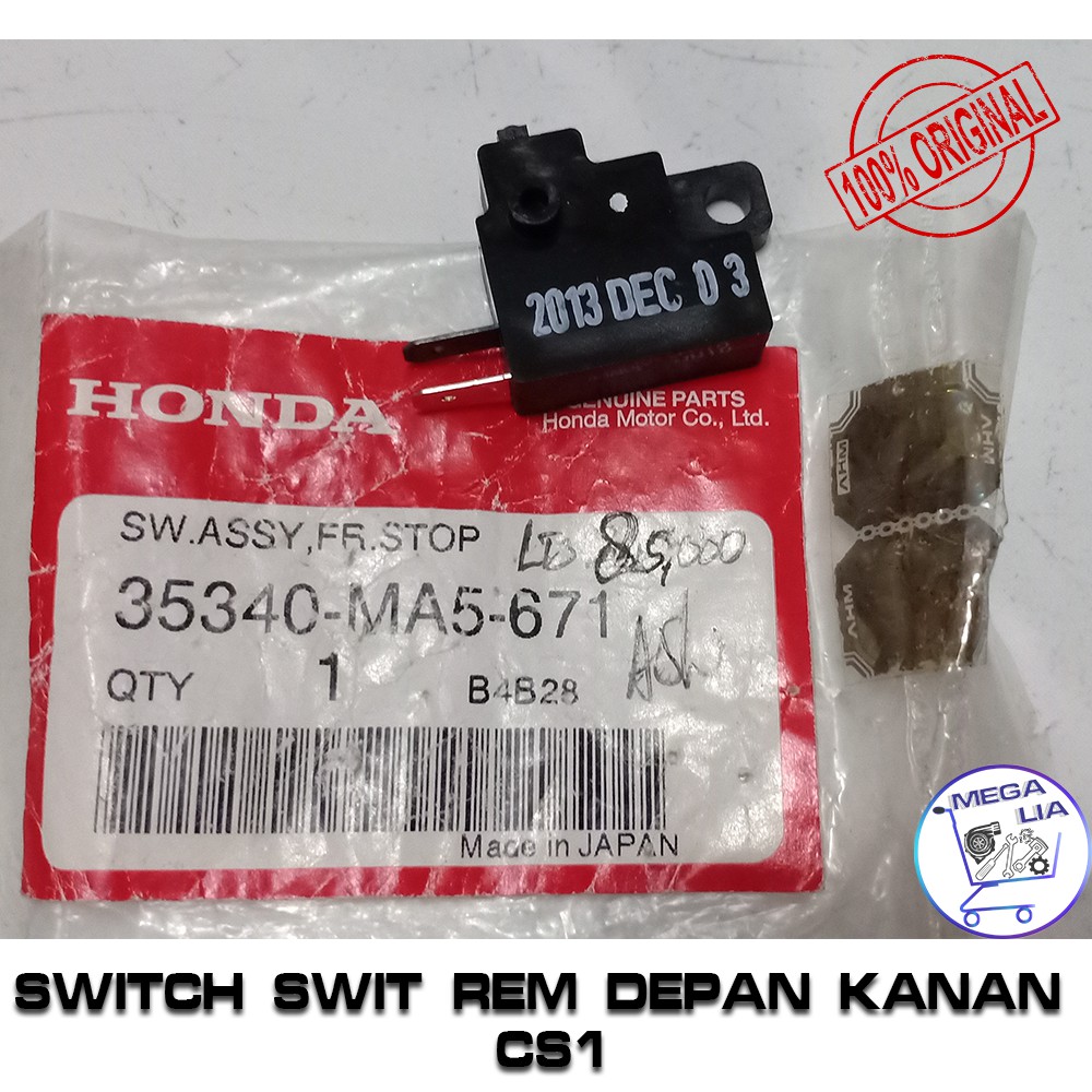 Switch Swit Rem Depan Kanan CS1 ORI HONDA 100%. 35340-MA5-671