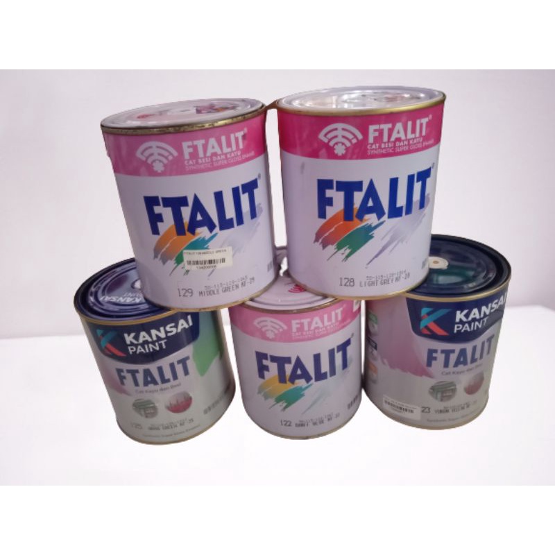 

Cat Besi Ftalit Cat minyak 128 Light Grey /Cat kayu 125 Grass Green