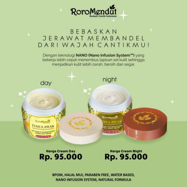 

Temulawak anti acne+brightening herbal day cream
