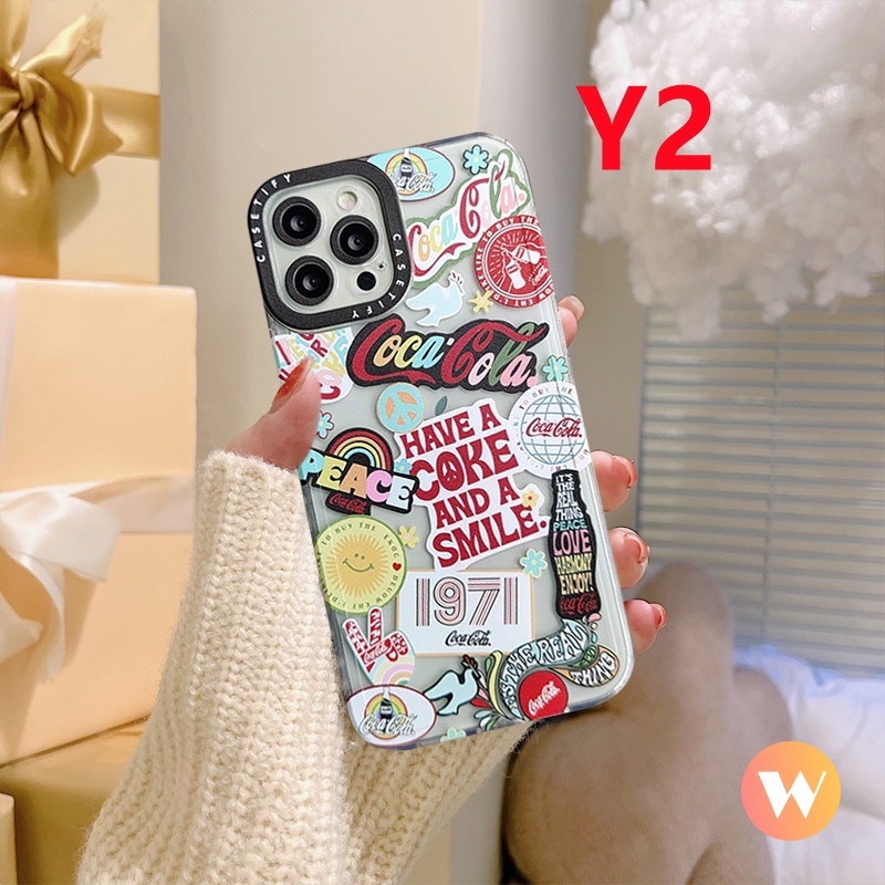 Soft Case Motif Label Coca Cola Untuk iPhone 11 12 13 Pro MAX XR 6 6s 7 8 Plus X XS MAX