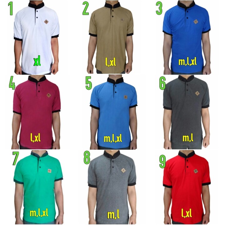 Kaos Polo Pria Kerah Shanghai baju kerah sanghai kaos polo shirt