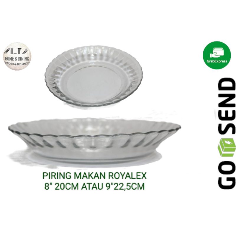 PIRING MAKAN 8" & 9" // ROYALEX//KIM //DLL//PIRING MAKAN PADANG//PIRING CAFE//PIRING KACA//