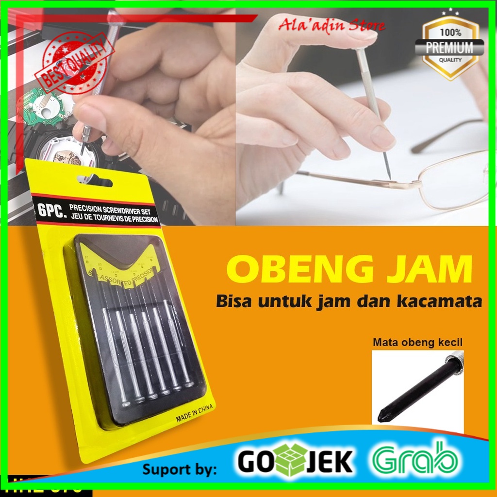 Obeng Kacamata Jam 6 Pcs Murah Obeng Untuk Kacamata Set Magnet