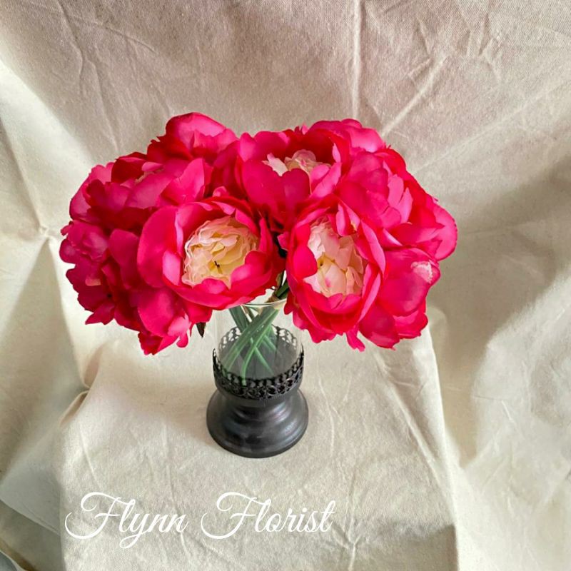 Bunga Peony Paris (per ikat) Bunga Artificial / Bunga Plastik / Bunga Dekorasi / Pernikahan-1