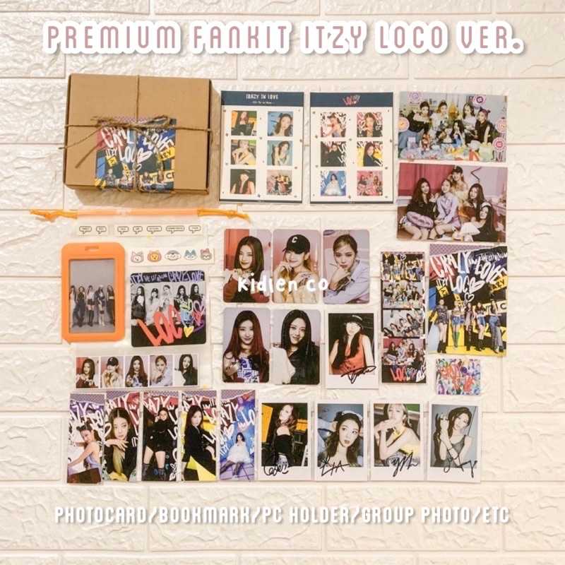 premium fankit itzy loco ver ♡ paket hemat fan kit crazy in love ♡ pas photo foto sticker stiker photocard photostrip polaroid bookmark mini cute gift hadiah kado ♡ grup yeji lia ryujin chaeryeong yuna