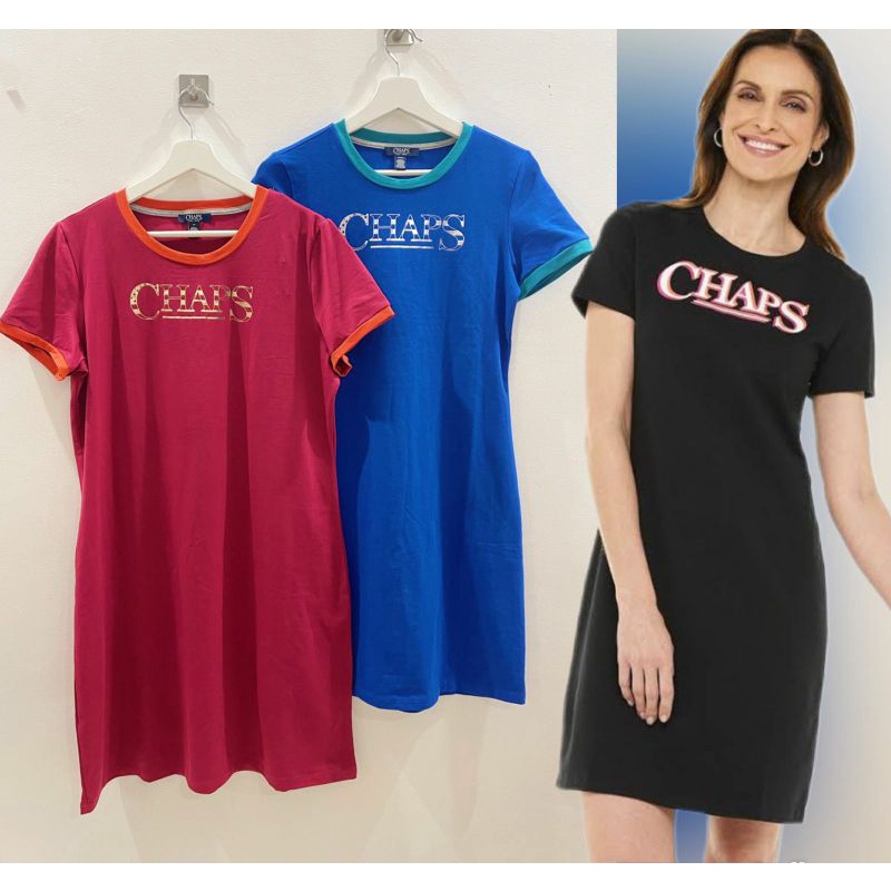 Chap* striped one pocket t shirt dres