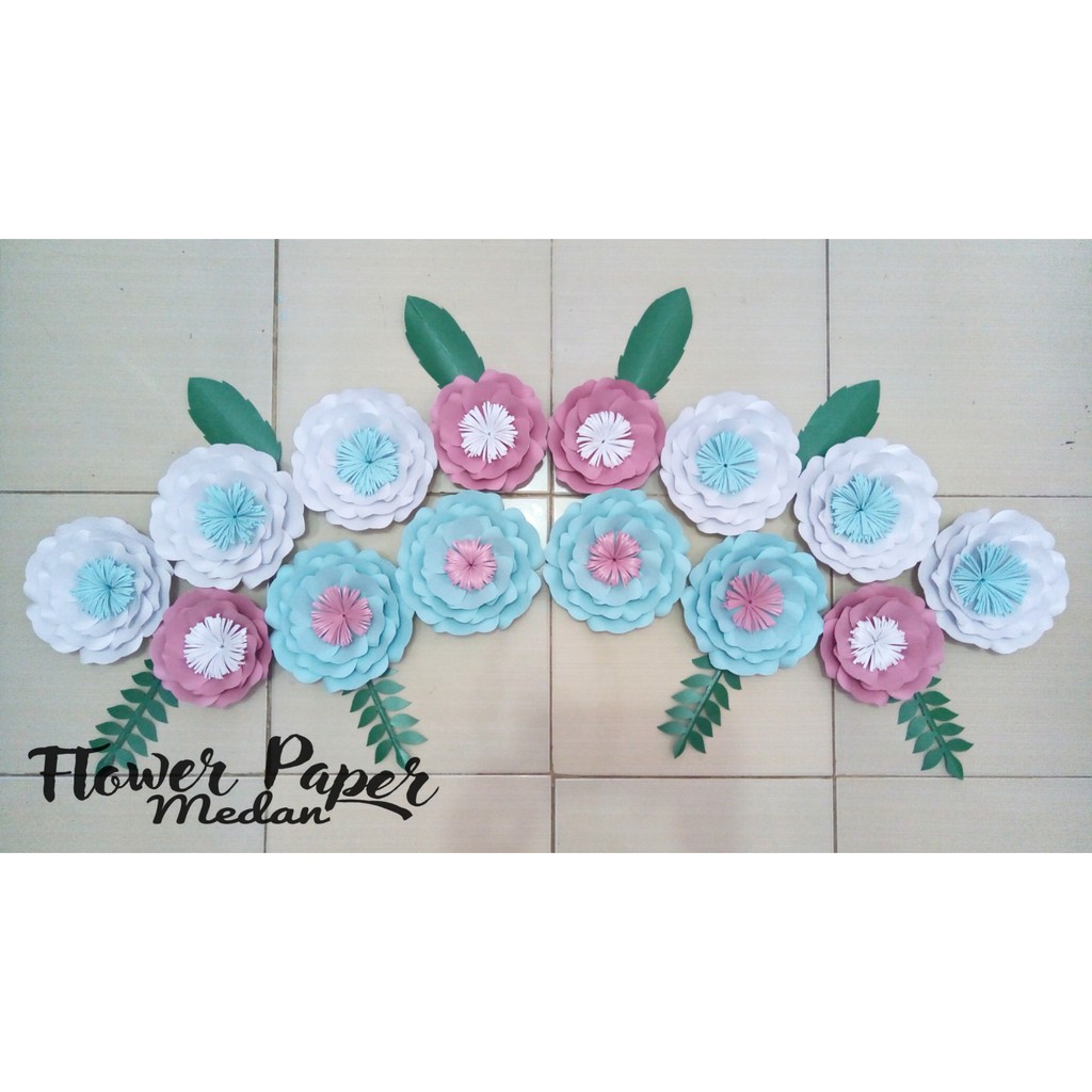 

paper flower murah / bunga kertas bacdkrop bebas pilih warna