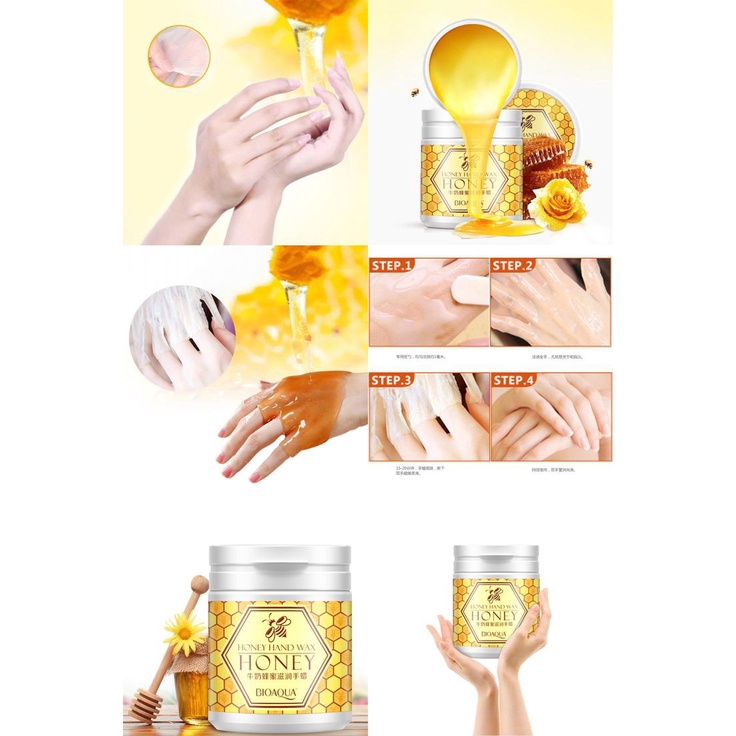 MASKER TANGAN DAN KAKI PEEL OFF / HONEY HAND WAX MELEMBUTKAN DAN MENCERAHKAN ANTI PENUAAN