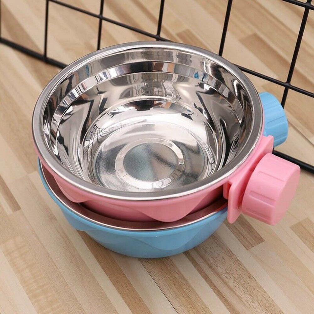 [Elegan] Mangkuk Anjing Portable Plastik Training Untuk Kandang Puppy Dish Feeding Bowl