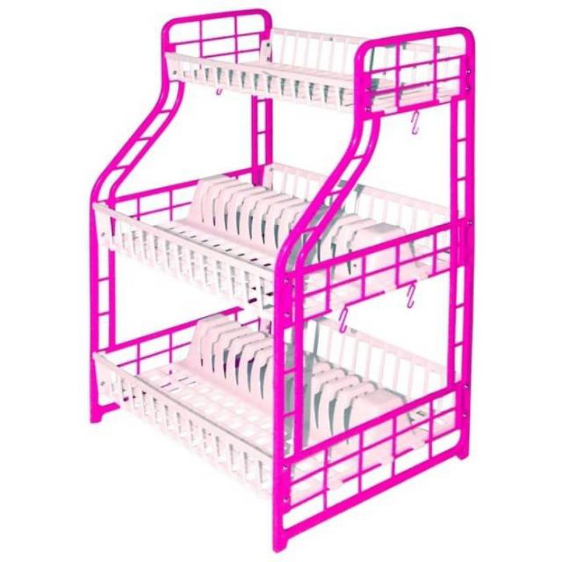 Rak Piring Meja Gantung Plastik susun 3