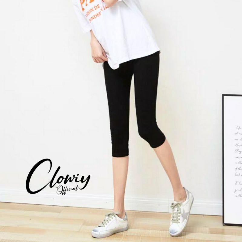 Clowiy Legging Pendek 3/4 uk. L , XL , XXXL