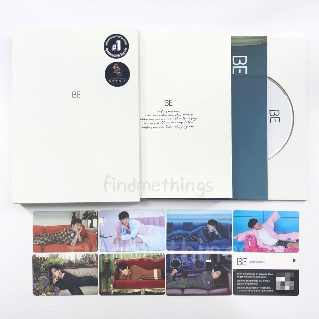 [ready stock] BTS - BE essential official album with qr code, poster & 7 member pc (no random pc)